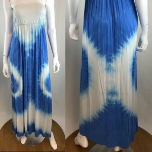 Triumph USA Tie Dye Strapless Jersey Maxi Dress
